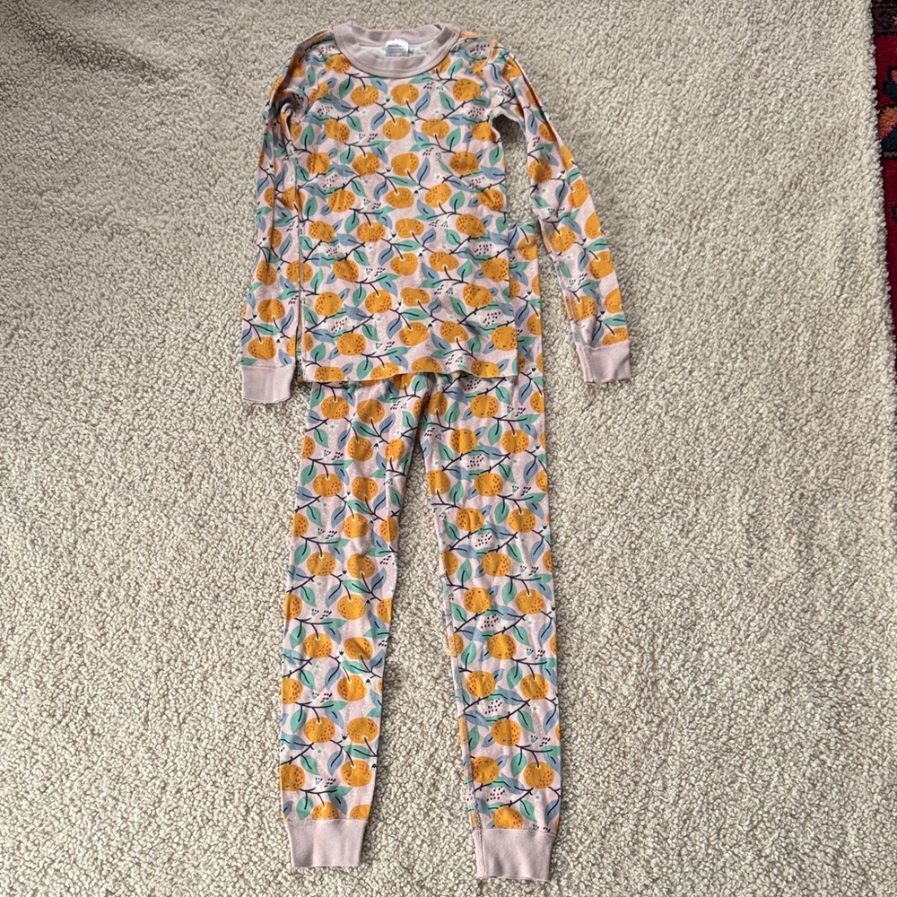 Hanna Andersson Orange and Pink Kids Pajama Set